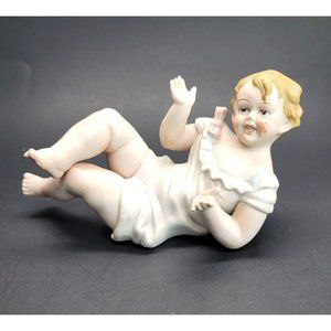 Bisque Piano Baby Vintage Figurine Hand Painted Occupied Japan Cr179